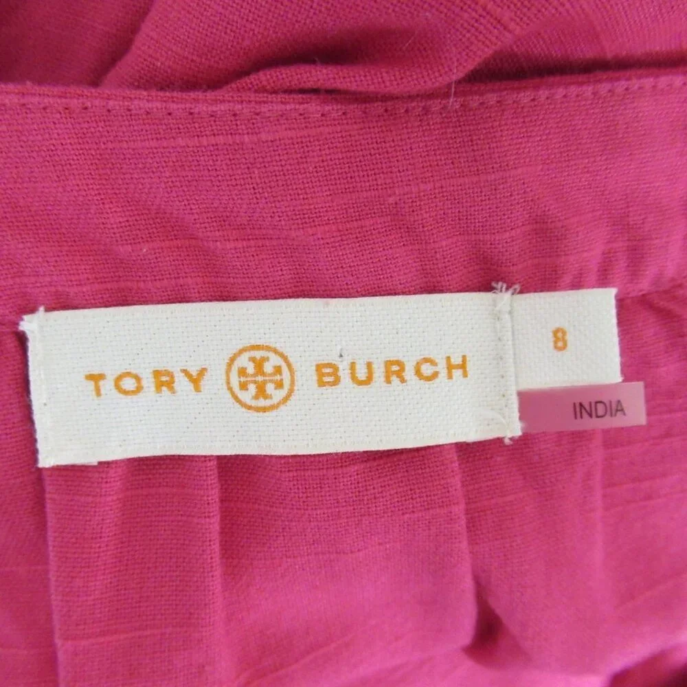 Tory Burch‎ Top 8 M Pink Embroidered Samarkand Tunic Boho Peasant Cruise Beach